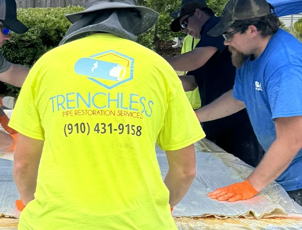 Visual representation of A man stands, emphasizing the brand's commitment to quality and efficient pipelining services.